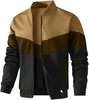 Mens Lightweight Jacket Casual Bomber Jacket Color Block Varsity Coat