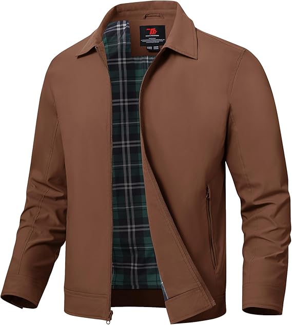 Men's Lightweight Jackets Casual Windbreaker Stylish Light Fall Spring Golf Work Dress Business