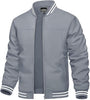 Men's Lightweight Jacket Casual Spring Fall Windbreaker Bomber Zip Up Coat With Pocket