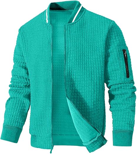 Mens Lightweight Jacket Casual Bomber Jacket Varsity Coat