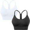 Evercute Racerback Sports Bras Padded Y Racer Back Cropped Bras for Yoga Workout Fitness Low Impact
