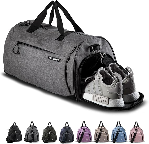 Gym Bag V2 for Men and Women with Shoe & Wet Compartment - Duffle Bag for Travel, Sports, Fitness and Workout