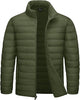 Men's Lightweight Puffer Jacket Winter Quilted Puffy Jackets Warm Water-Resistant Windproof Insulated Coats