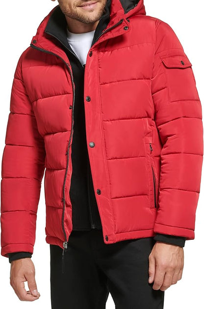 Men's Snap Front Puffer Jacket