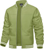 Men's Lightweight Jacket Casual Spring Fall Windbreaker Bomber Zip Up Coat With Pocket