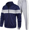 LBL Leading the Better Life Men's Sweat Suit 2 Piece Outfit Casual Contrast Sports Jogging Tracksuits Set