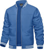 Men's Lightweight Jacket Casual Spring Fall Windbreaker Bomber Zip Up Coat With Pocket