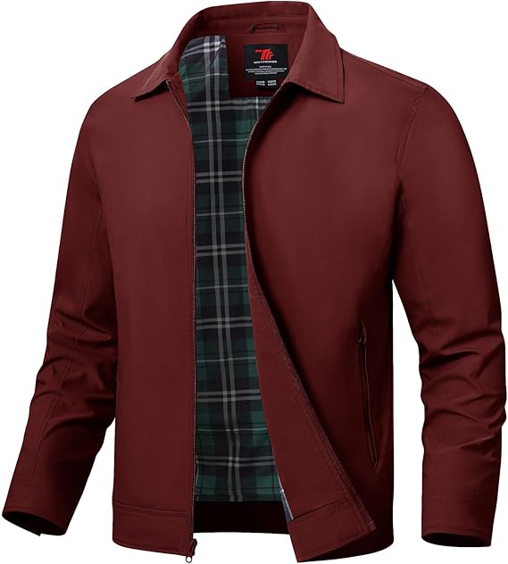 Men's Lightweight Jackets Casual Windbreaker Stylish Light Fall Spring Golf Work Dress Business