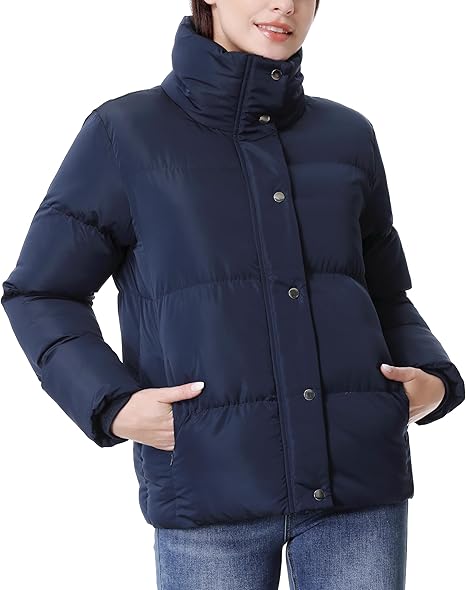 Women's Winter Coat Full-Zip Down Jacket Waterproof Puffer Coat Warm Parkas Long Sleeve Outerwear