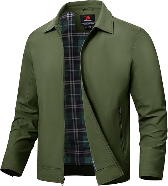 Men's Lightweight Jackets Casual Windbreaker Stylish Light Fall Spring Golf Work Dress Business