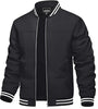 Men's Lightweight Jacket Casual Spring Fall Windbreaker Bomber Zip Up Coat With Pocket