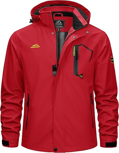 Men’s Lightweight Hooded Rain Jacket – Water-Resistant Windbreaker