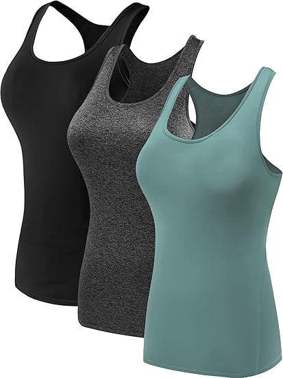 Women's 3 Pack Compression Base Layer Dry Fit Tank Top