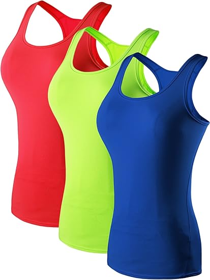 Women's 3 Pack Compression Base Layer Dry Fit Tank Top