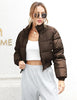 Women' s Cropped Quilted Puffer Jacket Outerwear Coats