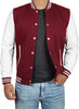 Varsity Jacket Men - High School Letterman Bomber Style Fleece Baseball Jackets For Mens