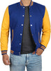 Varsity Jacket Men - High School Letterman Bomber Style Fleece Baseball Jackets For Mens