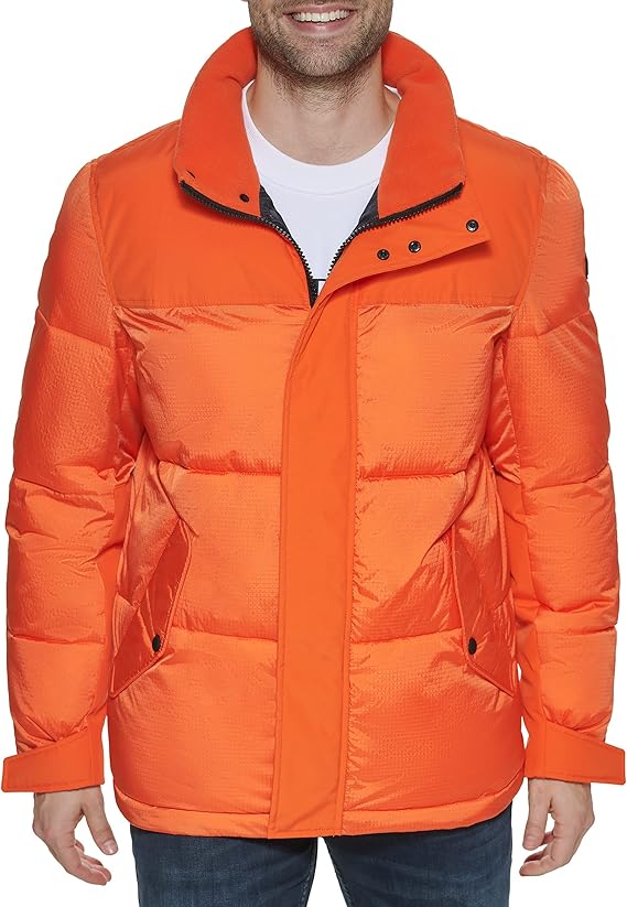 Men's Snap Front Puffer Jacket