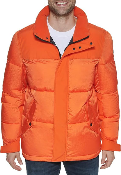 Men's Snap Front Puffer Jacket