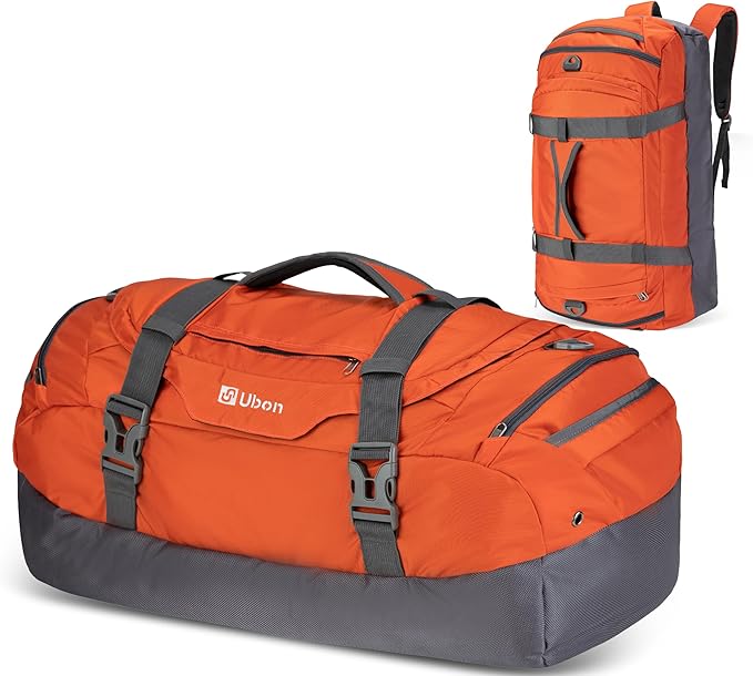 Large Duffel Bag Weekender Bags with Shoe Compartments 4-Way Sports Gym Backpack with Padded Straps Camping Traveling Duffle Bag