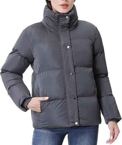 Women's Winter Coat Full-Zip Down Jacket Waterproof Puffer Coat Warm Parkas Long Sleeve Outerwear