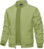 Men's Bomber Jacket Lightweight Casual Spring Fall Windbreaker Zip Up Coat with Pocket