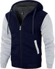 Men's Zip Up Hoodie Heavyweight Winter Sweatshirt Fleece Sherpa Lined Warm Jacket
