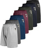 7 Pack Mens Athletic Shorts - Gym Basketball Running Workout Quick Dry Black Shorts with Pockets for Casual Performance