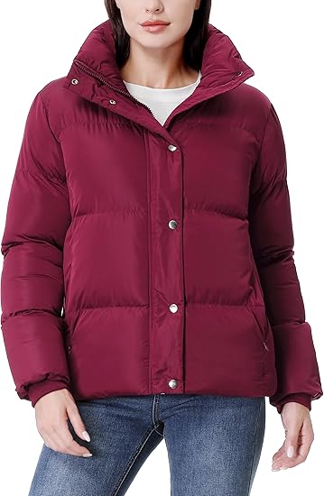 Women's Winter Coat Full-Zip Down Jacket Waterproof Puffer Coat Warm Parkas Long Sleeve Outerwear