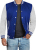 Varsity Jacket Men - High School Letterman Bomber Style Fleece Baseball Jackets For Mens