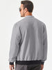 Mens Casual Jacquard Bomber Jackets Color-Block Lightweight Varsity Jacket Fashion Zipper Coat with Pockets