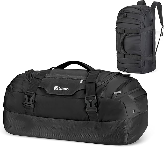 Large Duffel Bag Weekender Bags with Shoe Compartments 4-Way Sports Gym Backpack with Padded Straps Camping Traveling Duffle Bag