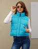 Womens Puffer Vest Sleeveless Puffy Cropped Vests Stand Collar Vest Lightweight Bubble Quilted Vests Trendy 2025