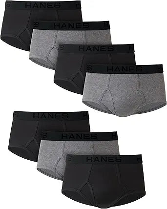 Hanes Ultimate Men's Briefs Pack, 7 Pairs, Cool & Breathable Cotton Underwear, Moisture Wicking