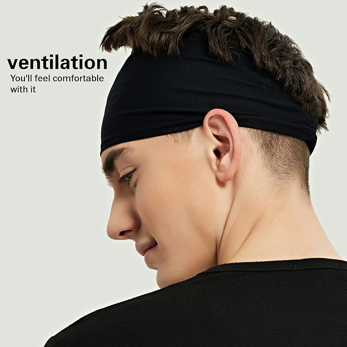 Sports Headbands for Men & Women – 5-Pack Moisture-Wicking Sweatbands for Running, Cycling, Yoga | Marwa Clothing