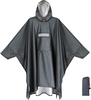 Hooded Rain Poncho for Adults Waterproof Lightweight Rain Coat for Men Women Reusable Rain Jacket for Emergency Outdoor