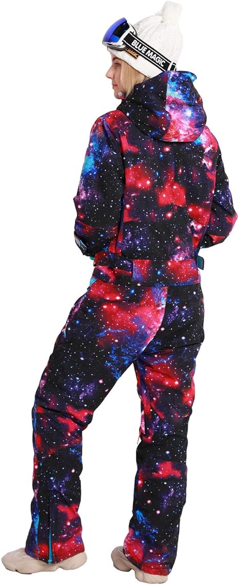 Marwa Clothing Women’s One-Piece Snowsuit | Colorful Ski & Snowboard Jumpsuit
