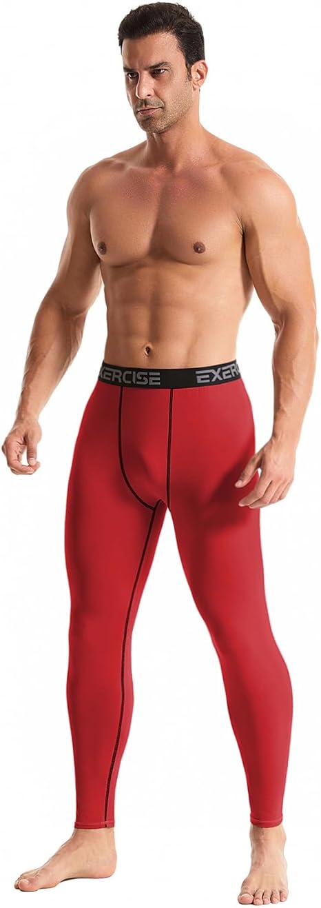 6,5 Pack Men’s Compression Pants Leggings Athletic Workout Baselayer Running Tights