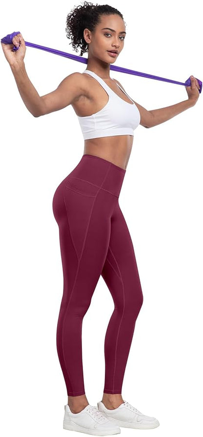 Leggings with Pockets for Women, 6 Packs Soft High Waisted Tummy Control Workout Yoga Pants