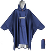 Hooded Rain Poncho for Adults Waterproof Lightweight Rain Coat for Men Women Reusable Rain Jacket for Emergency Outdoor