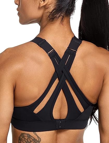 Yvette High-Impact Sports Bra | Adjustable Criss-Cross Back & Full Support – Marwa Clothing