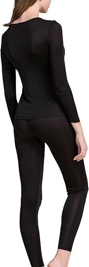 Marwa Clothing Women’s Silk Thermal Underwear Set | Mulberry Silk Long Johns & Cold Weather Base Layer